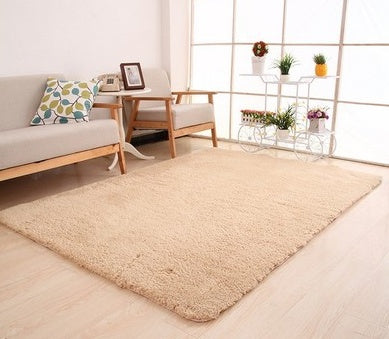 Plush rug in a bedroom setting