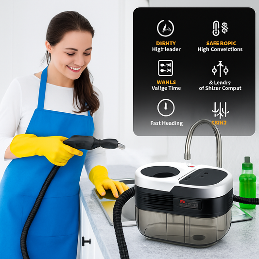 High-Pressure Handheld Steam Cleaner - 1.6L Capacity