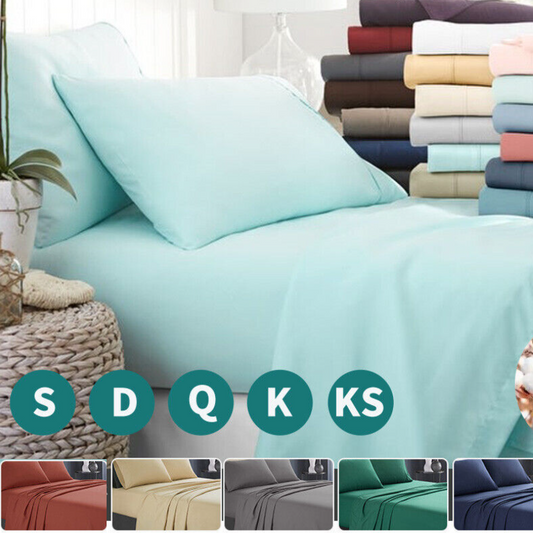 Ultra soft 2100TC Egyptian cotton flat and fitted sheet set