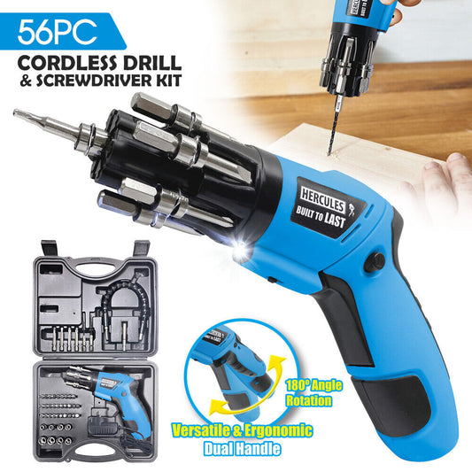 Powerpro 56pc Cordless Drill & Screwdriver Kit