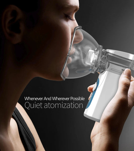 Handheld Portable Auto-Clean Mesh Nebulizer – Silent Inhaler for Kids & Adults