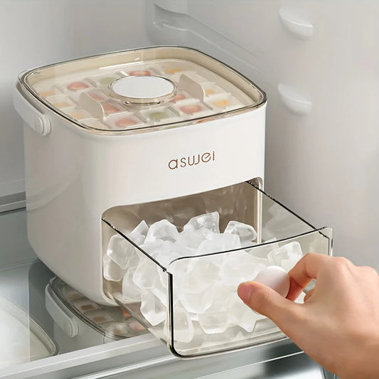 Portable Ice Cube Mould with One-Touch Release