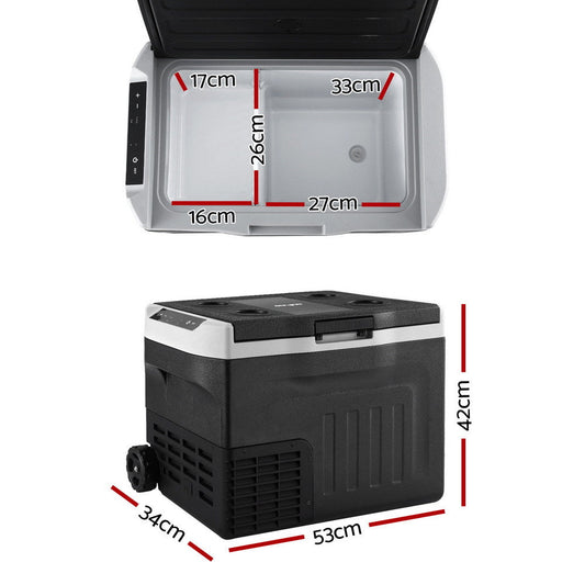 30L Portable Fridge/Freezer – 12V/24V/240V Compressor Cooler - Direct On Sale