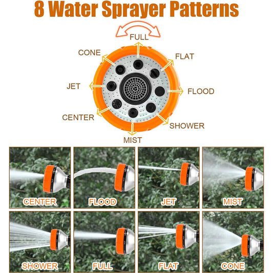 8-in-1 Garden Hose Nozzle Sprayer Set with 100cc Soap Dispenser