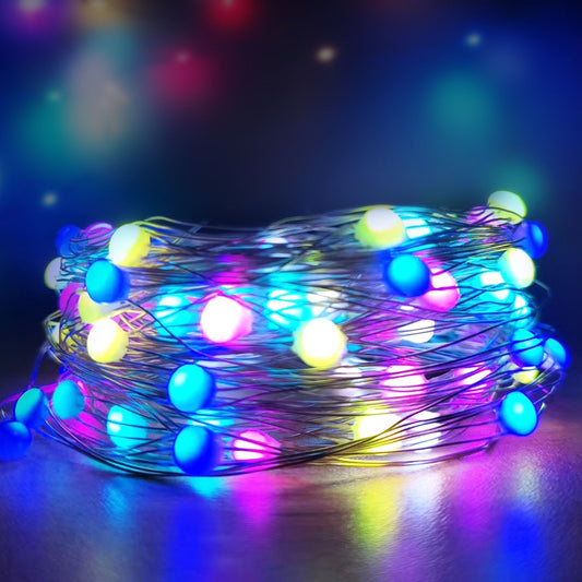RGB fairy lights dancing to music