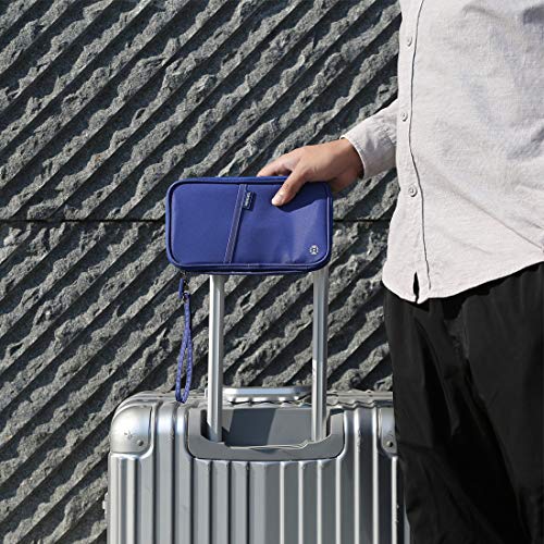 RFID Blocking Waterproof Travel Wallet with Large Capacity Family Passport Holder Document Organiser