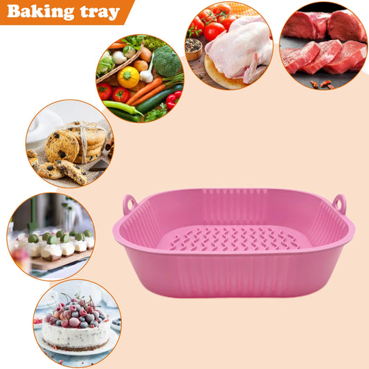 Silicone Air Fryer Baking Tray – BPA Free, Durable, and Safe for Healthy Cooking