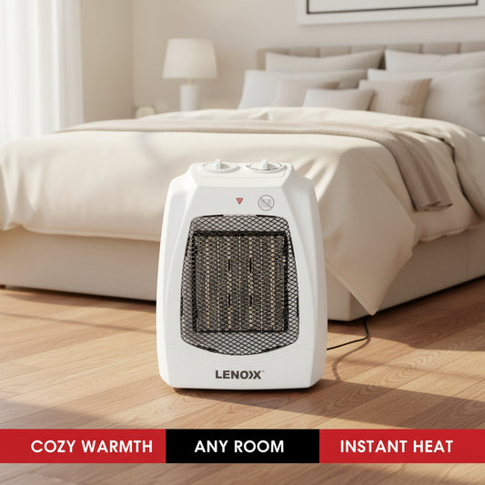 Compact 1500W Ceramic Heater with Overheat Protection