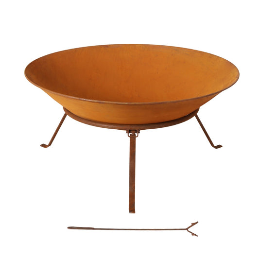 70cm Iron Fire Pit – Rustic Finish for Backyard Warmth & Outdoor Gatherings