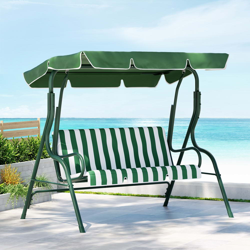 Canopy Swing Chair Outdoor Garden Bench for Seater Comfort