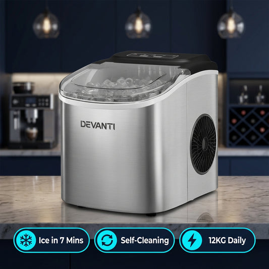 Portable stainless steel ice maker machine