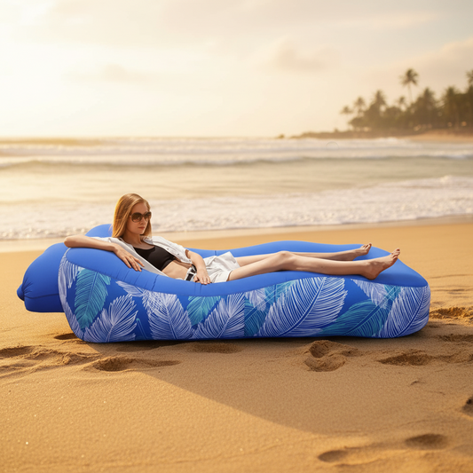 Lazy Inflatable Sofa Bed Swimming Pool Beach Garden Outdoor Portable Folding Camping Chaise Lounge Recliner Pouf