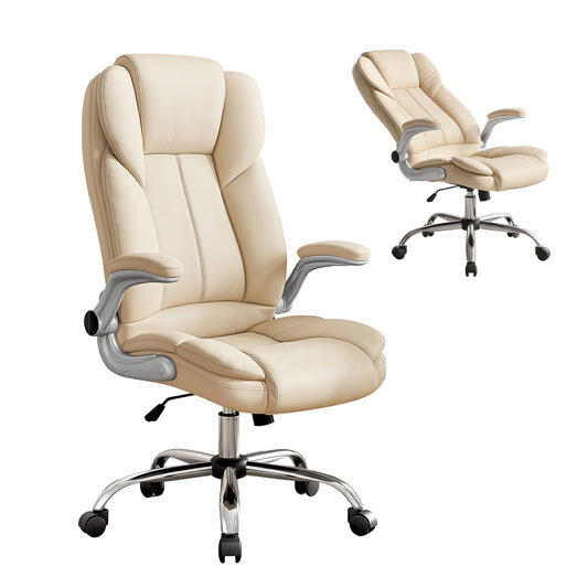 Kea Executive Office Chair Leather Beige