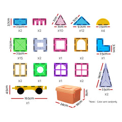 60pcs Kids Magnetic Tiles Blocks Building Educational Toys Children Gift STEM