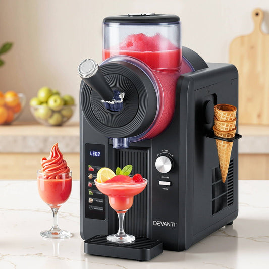 Slushie Machine and Ice Cream Maker Frozen Smoothies Milkshakes Black 2L