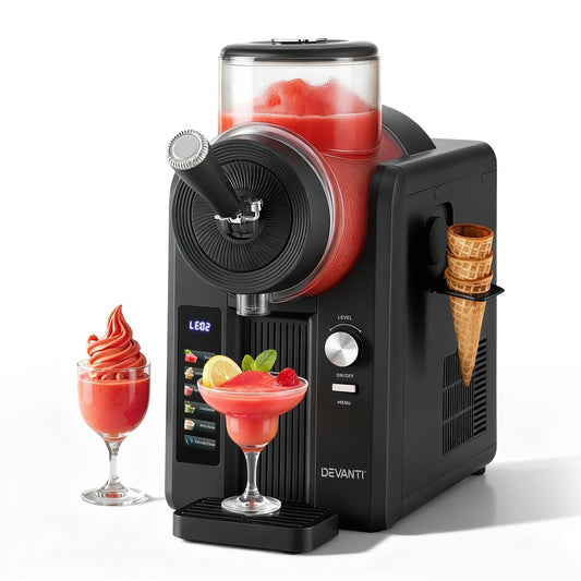Slushie Machine and Ice Cream Maker Frozen Smoothies Milkshakes Black 2L