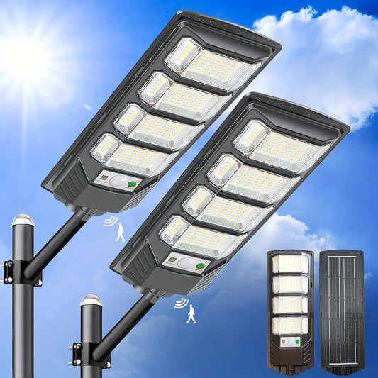 Solar security light 2-pack with motion sensor and remote