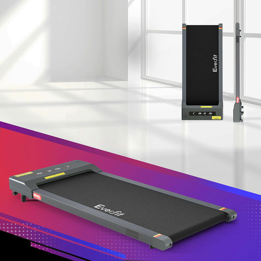 Treadmill Electric Walking Pad Home Office Gym Fitness Remote Control 400mm Grey