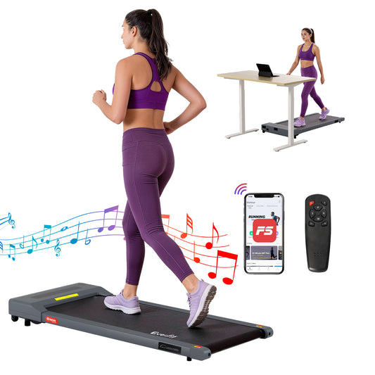 Treadmill Electric Walking Pad Home Office Gym Fitness Remote Control 400mm Grey