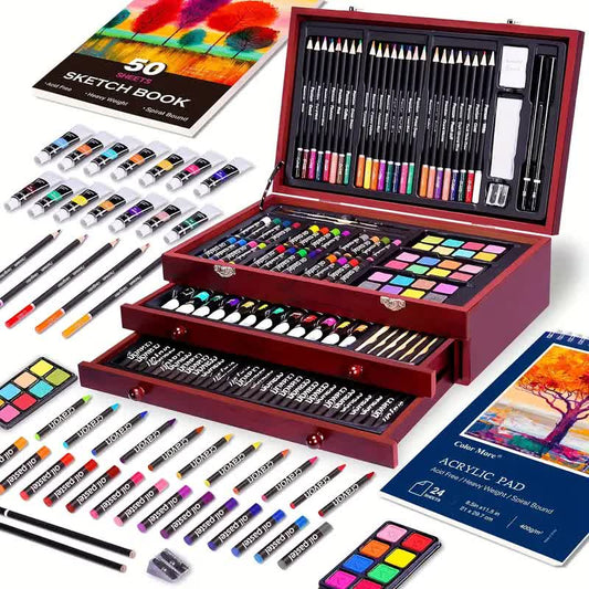 175-Piece Deluxe Art Set – Your Portable Professional Studio