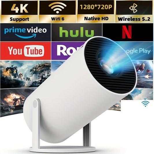 HY300 Pro white HD smart portable projector