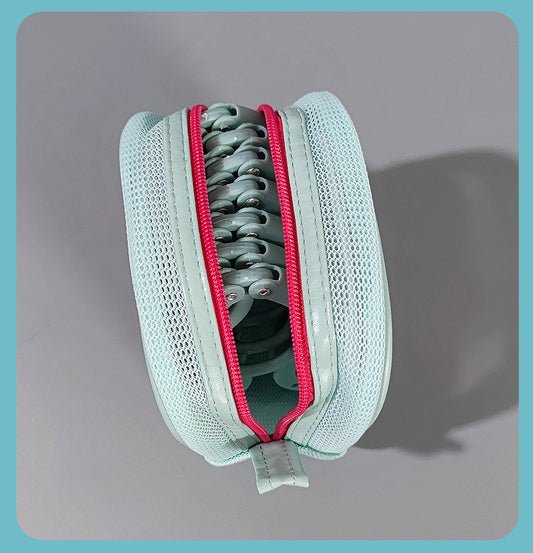 Foldable Travel Hangers with Storage Bag – 10-Piece Compact Clothes Hanger Set (Blue)