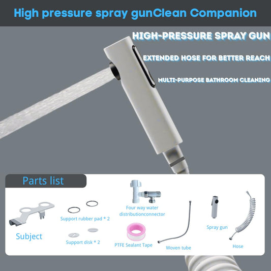 Bidet Toilet Attachment with Handheld Sprayer White