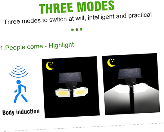 Double-Head Adjustable Cob LED Outdoor Light for Garden, Patio & Pathway