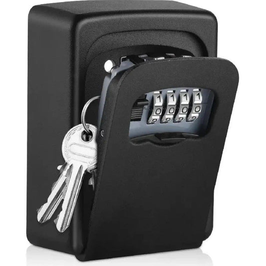 Outdoor Wall-Mounted Key Box, Waterproof Secure Key Lockbox with Combination Lock