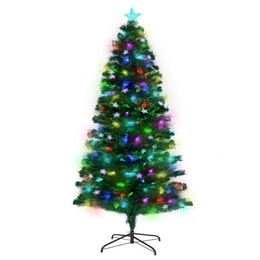 1.5m fibre optic Christmas tree with star topper