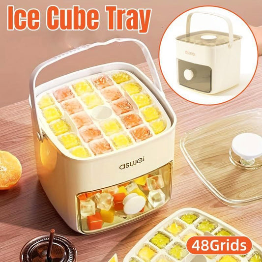 Portable Ice Cube Mould with One-Touch Release
