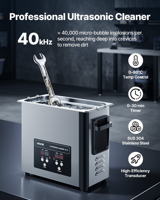 Professional 6L Ultrasonic Cleaner Deep Cleaning for Precision Parts, Tools & Jewellery