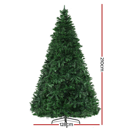 7ft pre-lit fir tree glowing multicolour