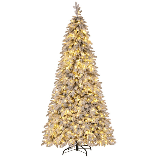 2.1m snow flocked pencil Christmas tree