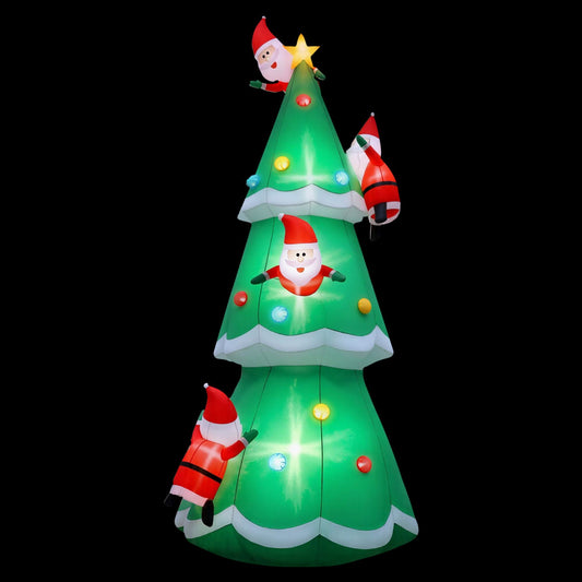 5m Christmas Inflatable Santa on Christmas Tree, LED Illuminated
