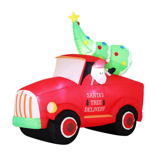 1.6m Santa on Truck Christmas Inflatable – Indoor Outdoor Decoration