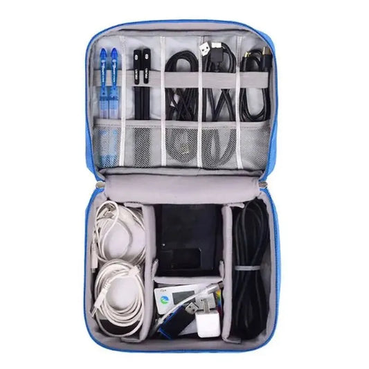 Cable Storage Bag Waterproof Digital Electronic Organiser Portable USB Data Line Charger Plug Storage Bag Travel Cable Organizer