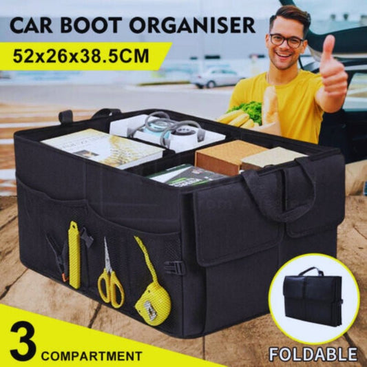 Car Boot Organiser Partition Collapsible Storage Box Trunk Bag Tool Multipurpose - Direct On Sale