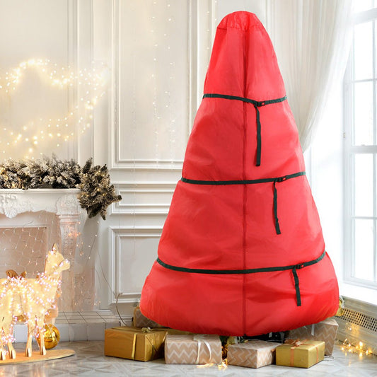Christmas Tree Storage Bag Fits Up to 8ft Tree Xmas Bag Zipper Red - Direct On Sale