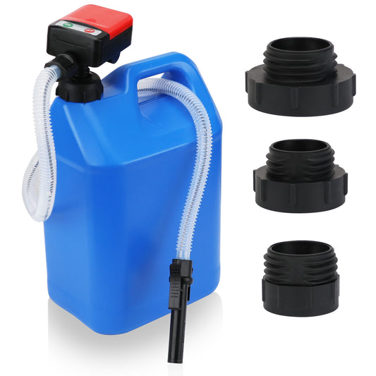 Automatic Fuel Transfer Pump 12 LPM – Battery Powered, Auto-Stop Sensor, 3 Adapters, for Gasoline, Diesel & More