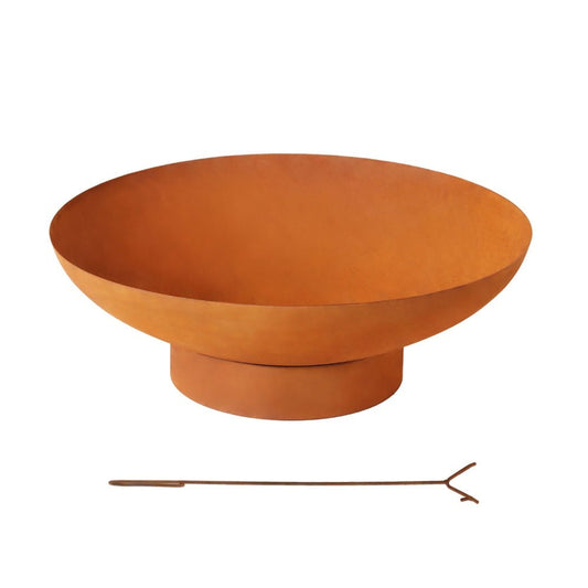 Fire Pit Iron Bowl 80cm Outdoor Patio Fireplace - Direct On Sale