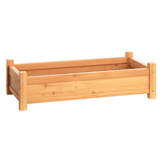 Garden Bed 65x33x16cm Wooden Planter Box Raised Container Growing - Direct On Sale