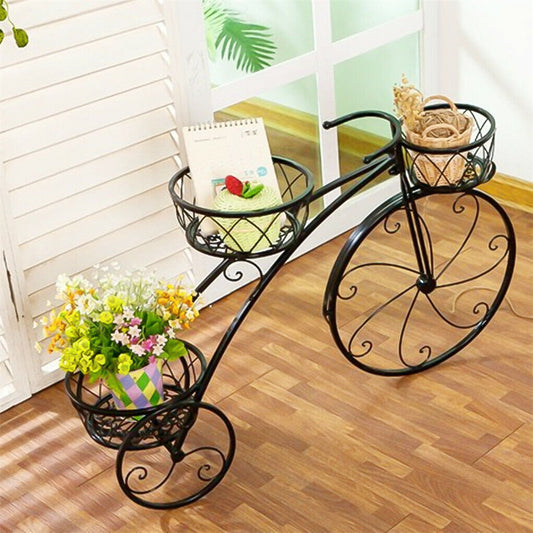 Iron Bicycle Plant Stand Rack Indoor Outdoor Garden - Direct On Sale