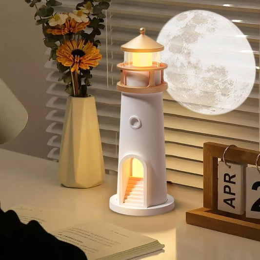 Moon Projection Lighthouse Night Lights Motion Sensor Bluetooth Music - Direct On Sale