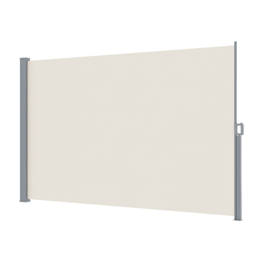 Retractable Side Awnings for Baclony,Terrace or Patio Sun Shade Outdoor,Privacy Screen 2X3M Cream - Direct On Sale