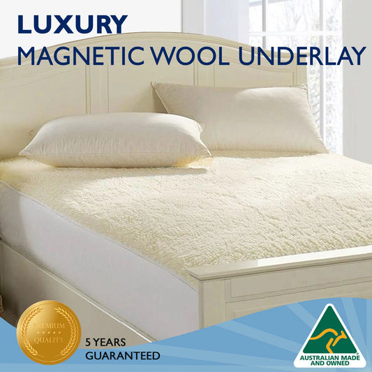 Australian Wool Reversible Underlay Mattress Topper – 550GSM Wool Pile Winter - King, Queen. Double, Single Australian Made