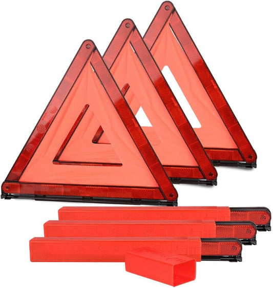 Safety Triangle Kit, Foldable Emergency Road Warning Reflector Roadside Reflective Warning Sign Emergency Car Kit - Direct On Sale