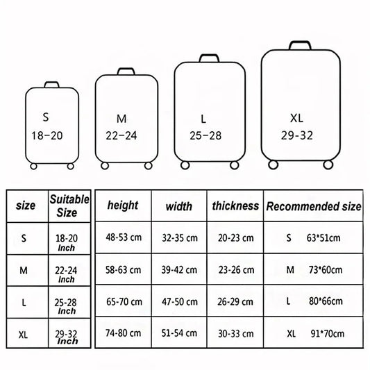 Stretch Luggage Cover – Travel Suitcase Protector with Zipper & Buckle | 26 Pattern Designs | S–XL Sizes - Direct On Sale