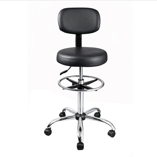 Swivel Office Chair Ergonomic Stool Height Adjustable Footrest Backrest - Direct On Sale