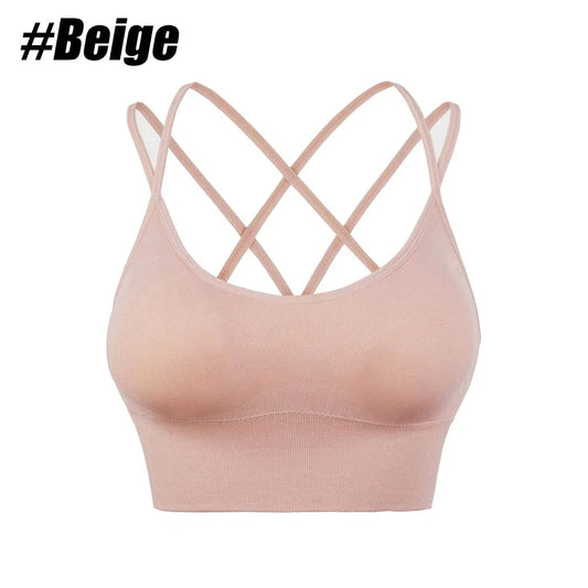 Sports Bras Women Push Up Solid Sports Bra Jogging Gym Wear Fitness